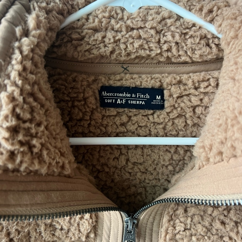 Abercrombie & Fitch Women’s Tan Half-Zip Sweater - Picture 5 of 6